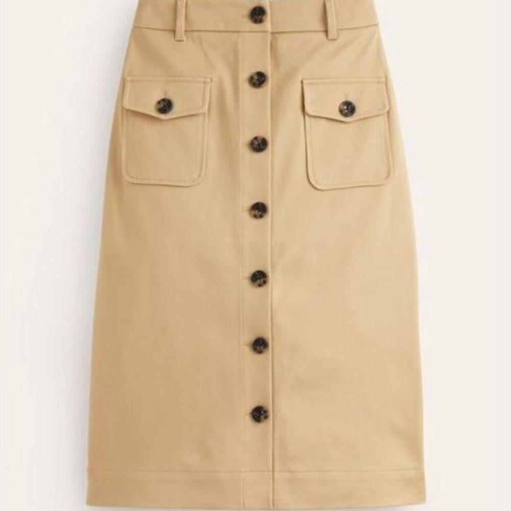 NWT Boden Utility Pocket Midi Skirt, US Size 12 Petite - Picture 3 of 5